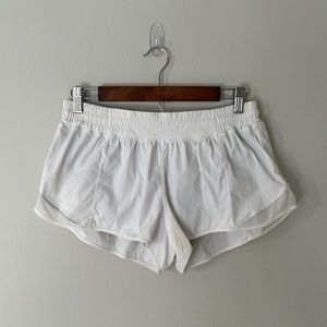 White Lulu Hottie Hot Shorts Low Rise 2.5 Inseam
